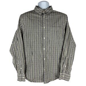 Old Navy Men's Long Sleeve Checkered Button-Up Shirt Size L
